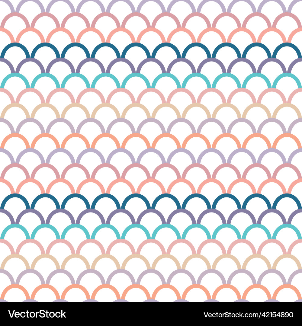 Fish scale stripe pattern geometric repeat vector image