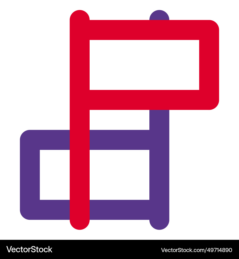 Flags use at station for signals Vector Image