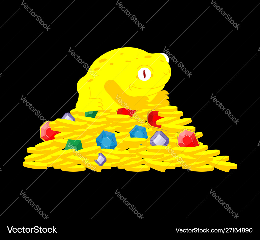 Frog and money chinese symbol wealth toad – Royalty-Free Vector |  VectorStock