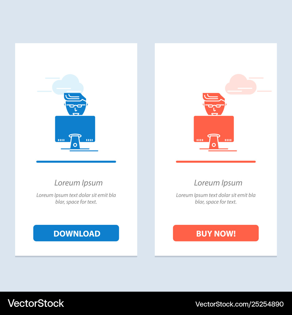 Hacker Benutzer Gamer Programmierer blau und rot Hacker Benutzer Gamer Programmierer blau und rot vektorbild