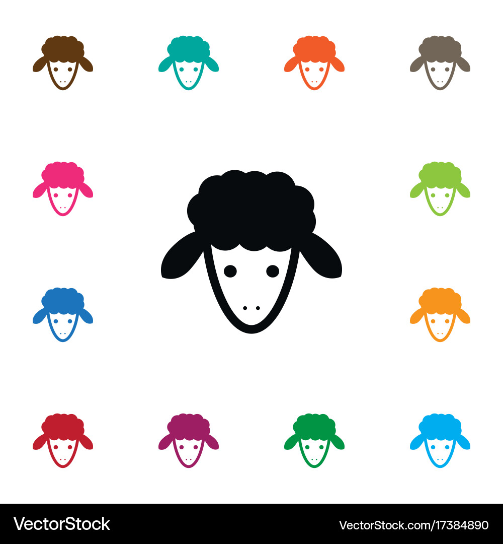 Isolated goat icon flock element can Vector Image