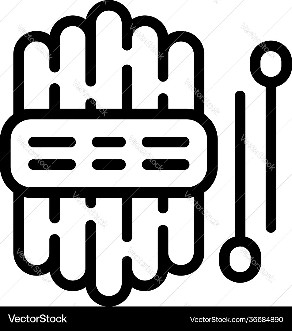 Knitting element icon outline style Knitting element icon outline style vector image