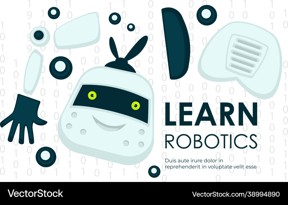 Learn robotics science and engineering Learn robotics science and engineering Vector Image