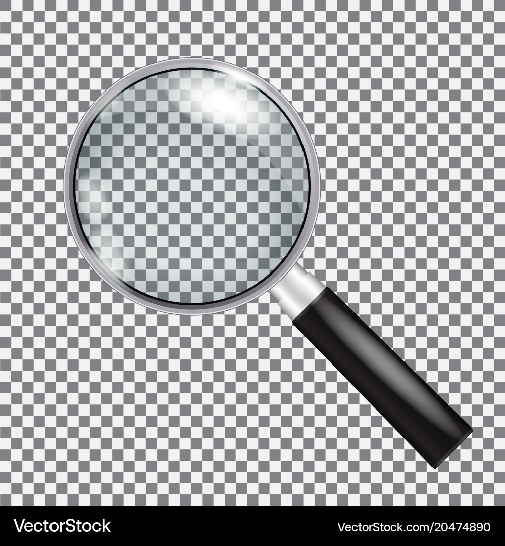 Magnifying glass isolated with gradient mesh Vector Image