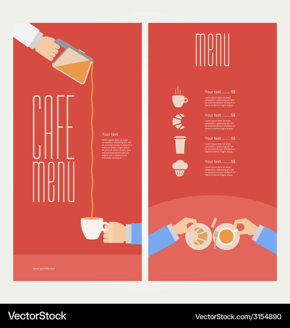 Modern colorful menu Vector Image