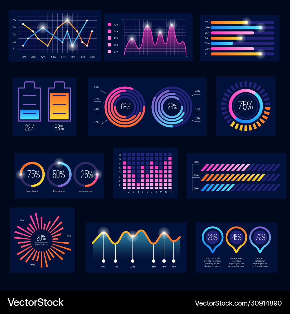 Modern Data Analytics Dashboard vector image