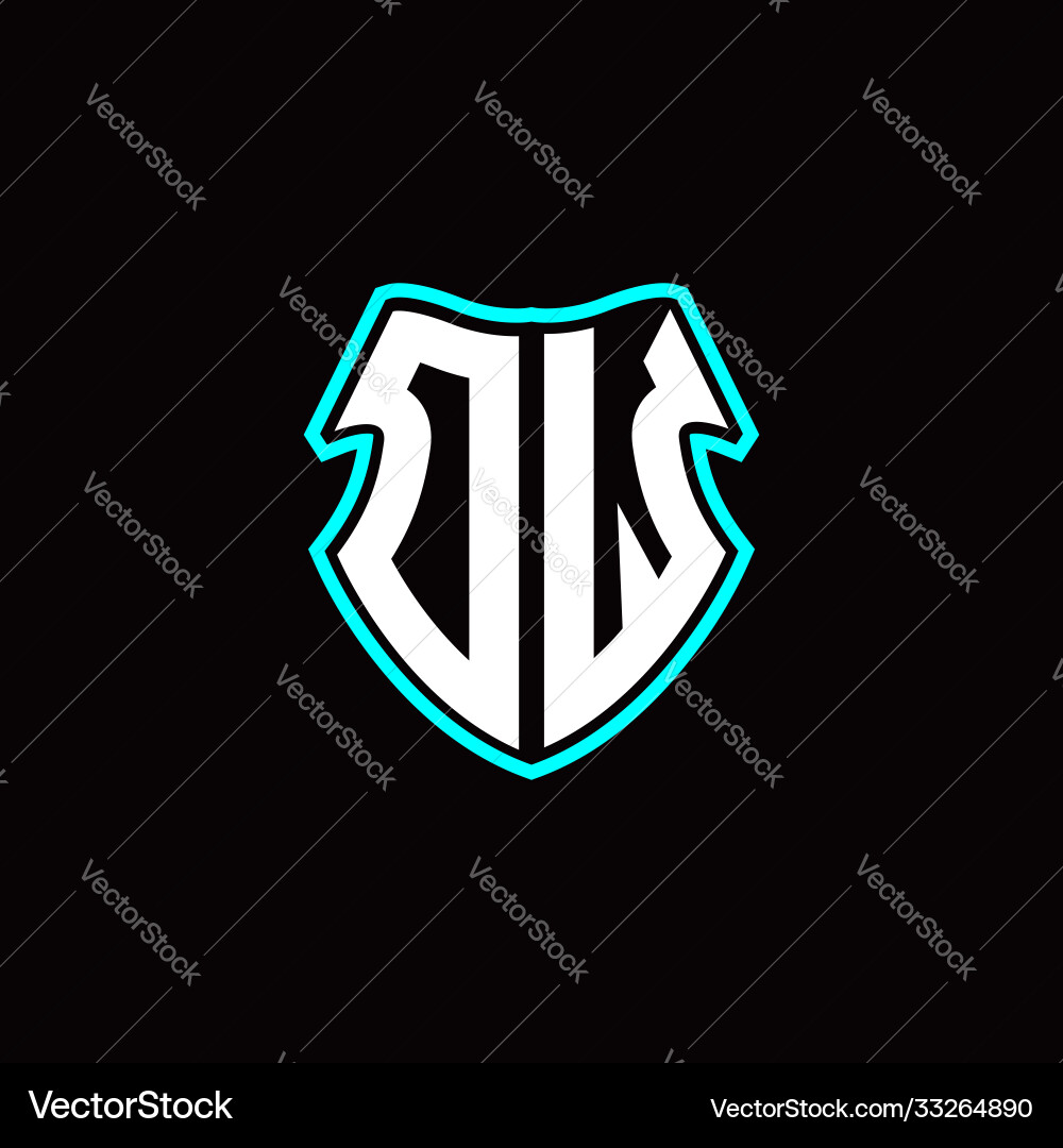 Ow initial logo design with a shield shape Ow initial logo design with a shield shape vector image