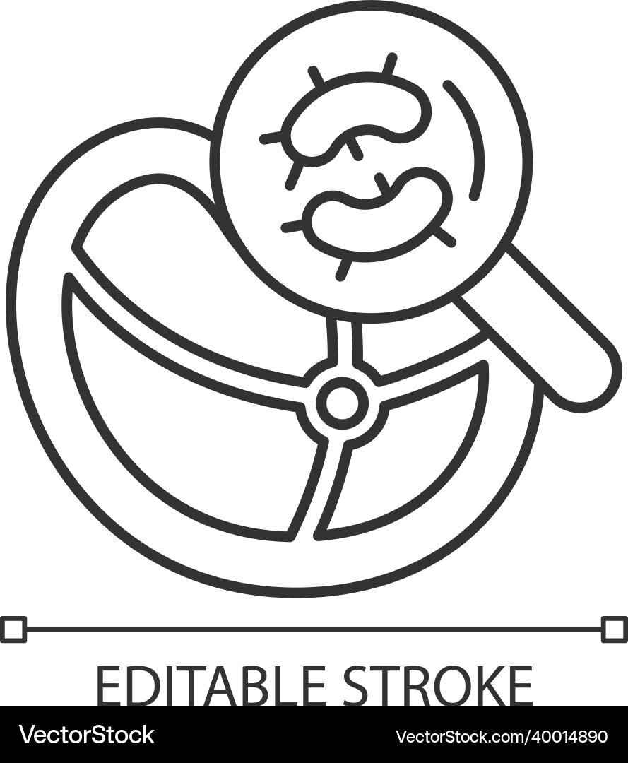 Pathogen testing linear icon Vector Image