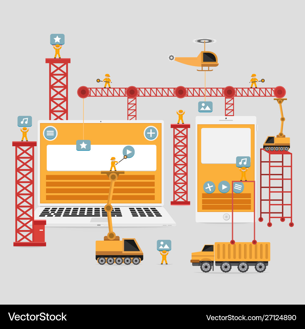 Responsive webdesign engineer interface element Responsive webdesign engineer interface element vector image
