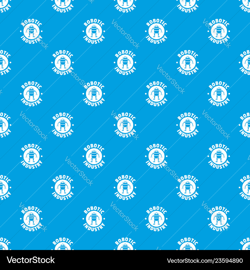 Robot machine pattern seamless blue Robot machine pattern seamless blue vector image