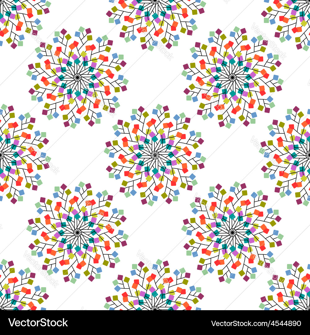 Seamless pattern of colored squares vector image