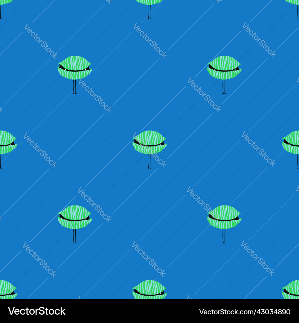 Seamless pattern with funny sea shell Seamless pattern with funny sea shell vector image