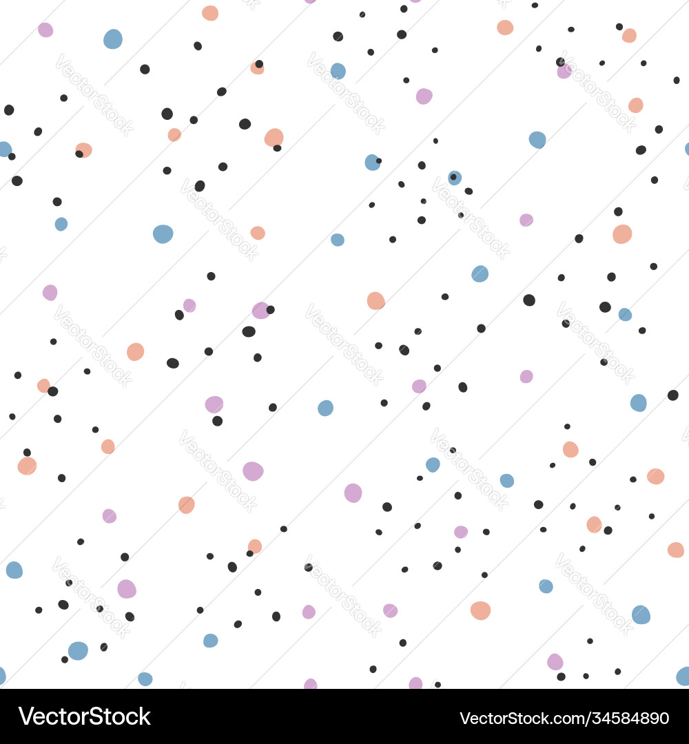 Seamless pattern with scattered rounded spots vector image