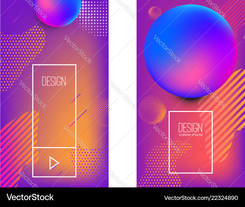 Set of banner design templates with abstract Set of banner design templates with abstract vector image