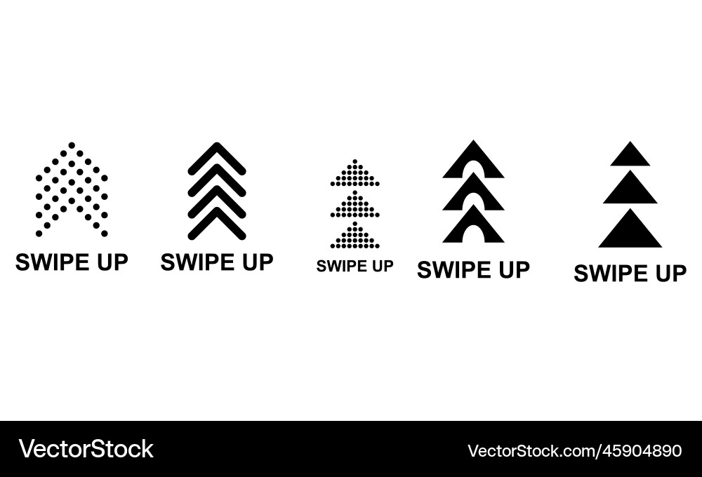 Set of swipe up internet button online web design vector image