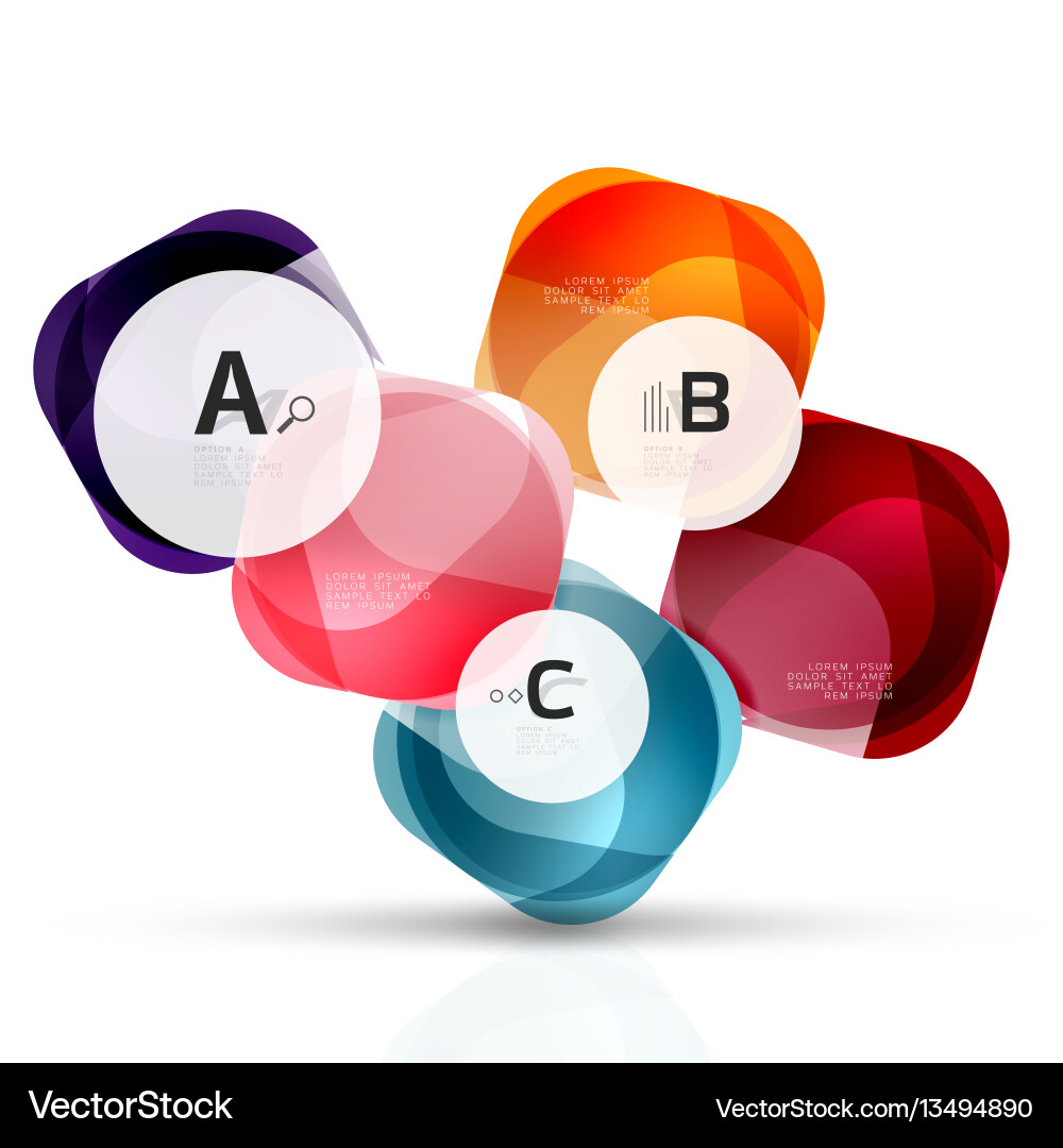 Shiny blank web option boxes Shiny blank web option boxes vector image