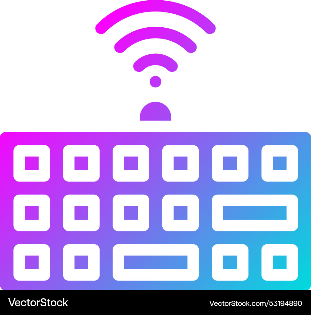 Wireless keyboard icon design Vector Image