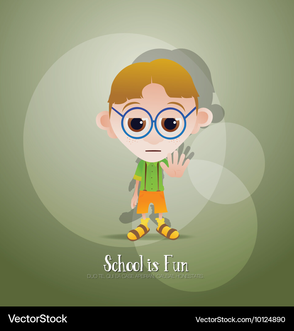 With backtoschool and geek vector image