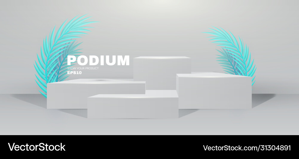 3d podium realistic minimal empty scene showcase 3d podium realistic minimal empty scene showcase vector image
