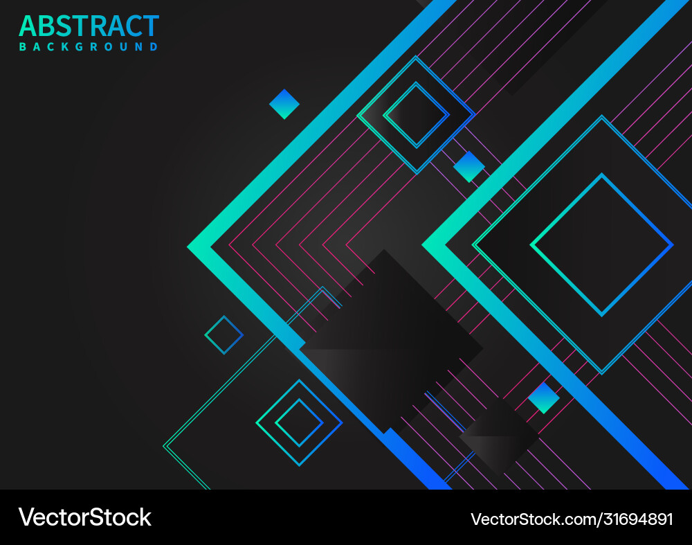 Abstract gradient geometric squares and lines Abstract gradient geometric squares and lines vector image