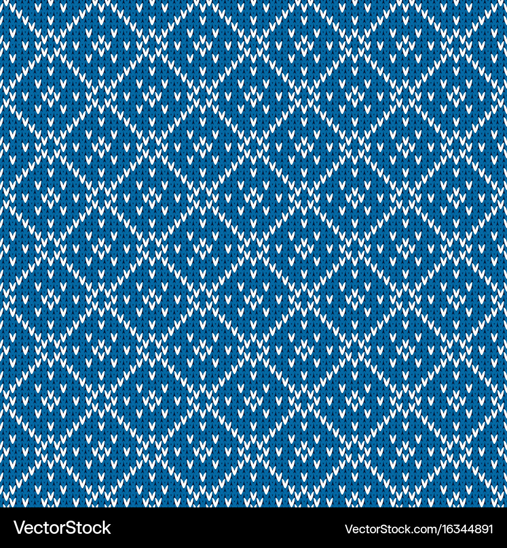 Abstract pattern with seamless knitted texture vector image