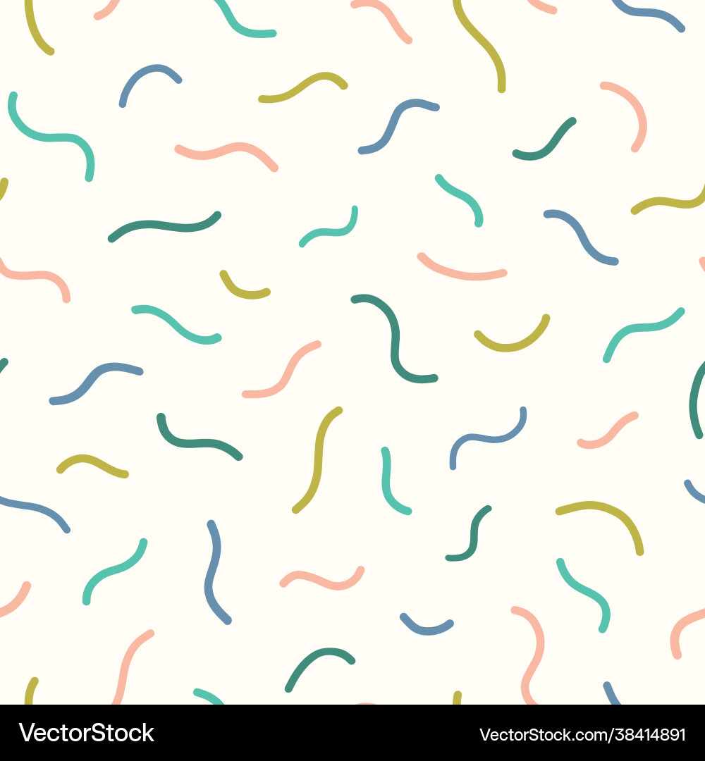 Abstract squiggle pattern background fun modern Vector Image