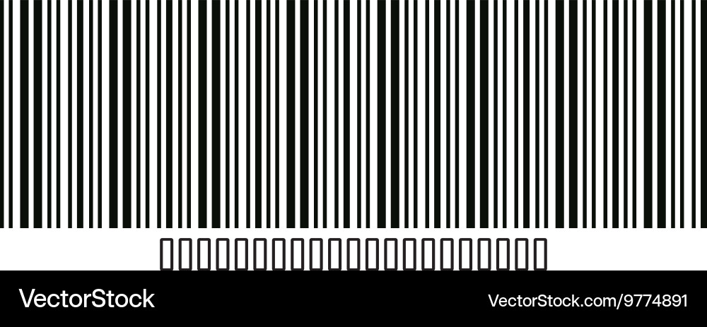 Barcode mit Seriennummernsymbol vektorbild