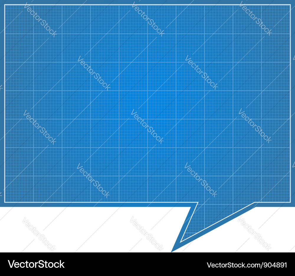 Blueprint Speech Bubble Vector Image