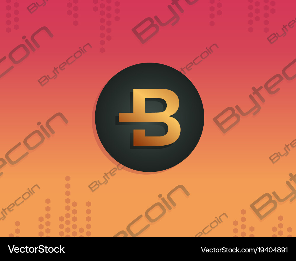 Collection background bytecoin blockchain style vector image