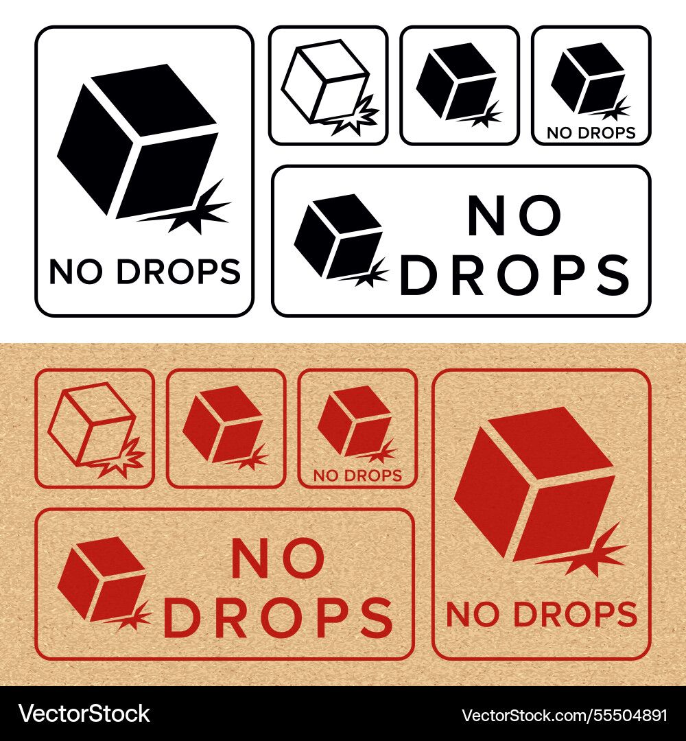 Do not drop fragile items packaging symbol sign Do not drop fragile items packaging symbol sign vector image