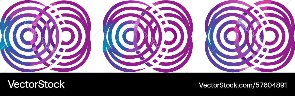 Dynamic abstract circular waves pattern design vector image