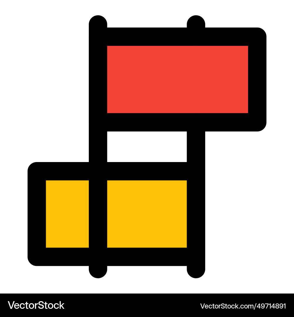 Flags use at station for signals vector image