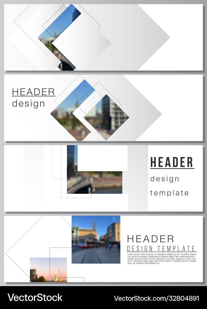 Layout headers banner design templates Layout headers banner design templates Vector Image