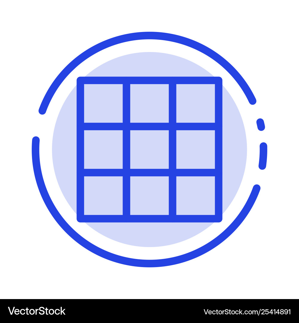 Menu ui basic blue dotted line icon Menu ui basic blue dotted line icon vector image
