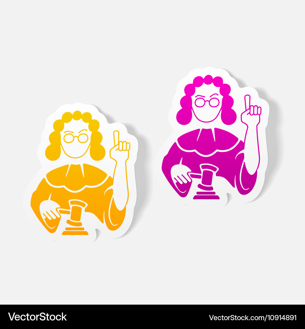 Realistic design element judge Vector Image