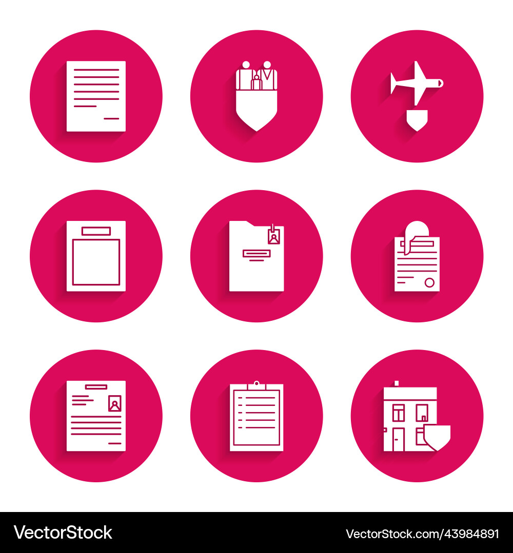 Set personal folder clipboard with checklist Set personal folder clipboard with checklist vector image