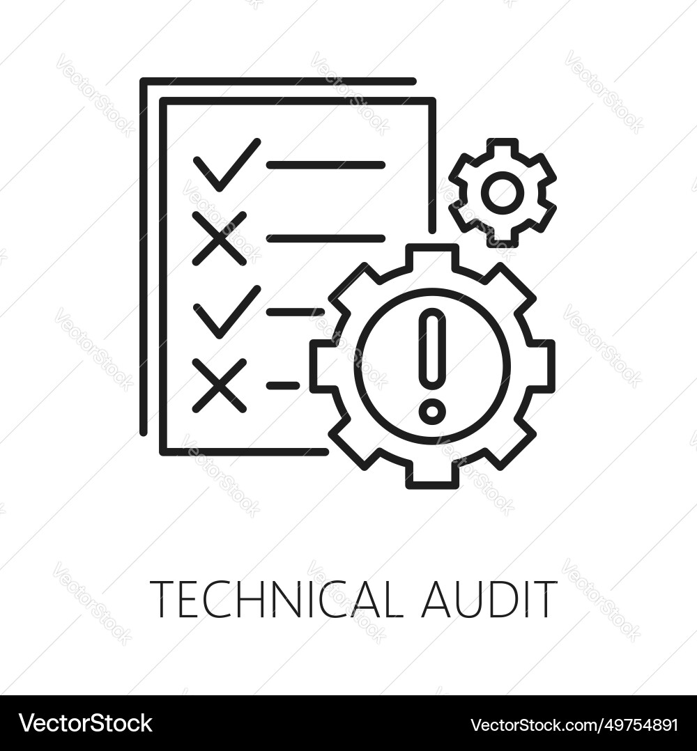 Technical Audit Icon - Data Analysis vector image