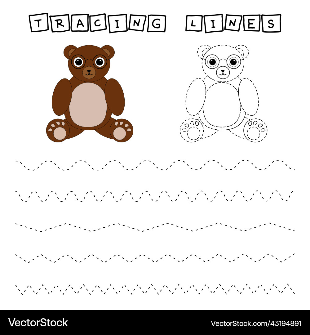 Tracing lines 3 Vector Image