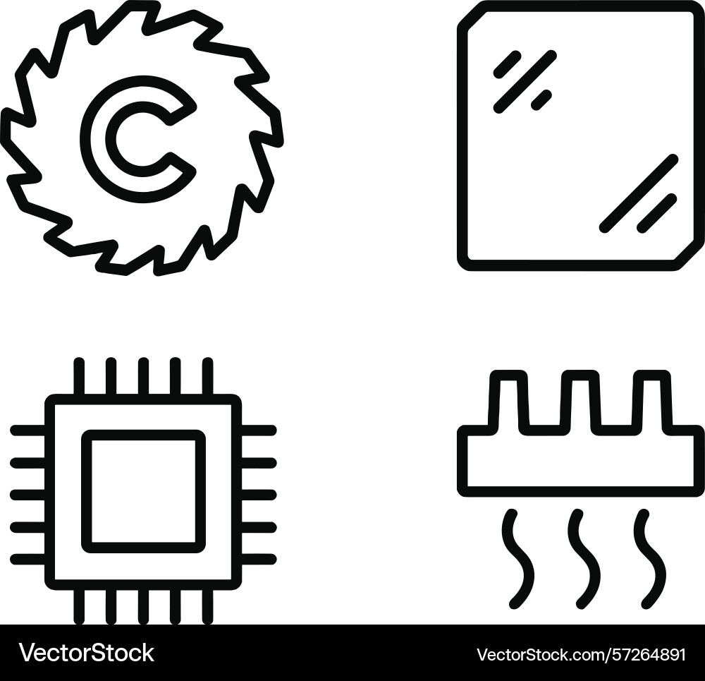 Various icons representing tools and components Various icons representing tools and components vector image