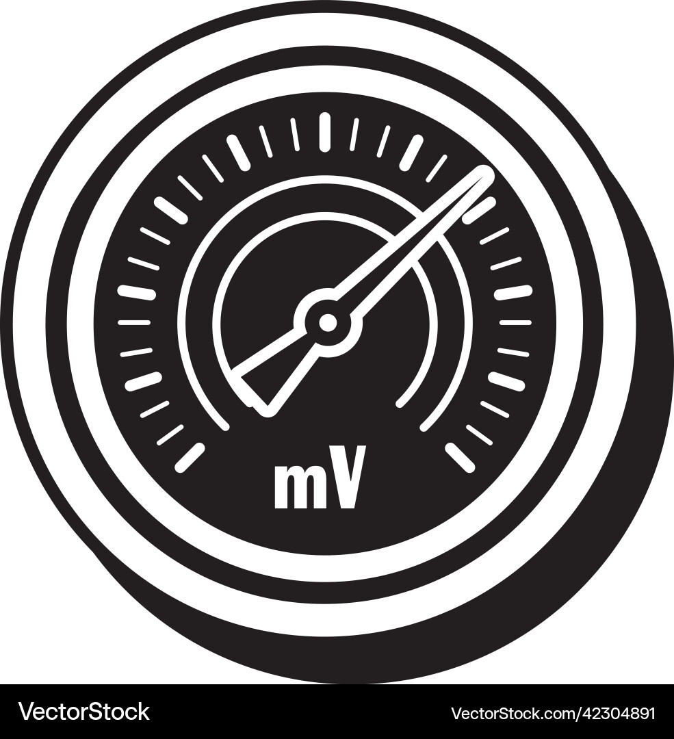 Voltmeter as an indicator for electrical Voltmeter as an indicator for electrical Vector Image
