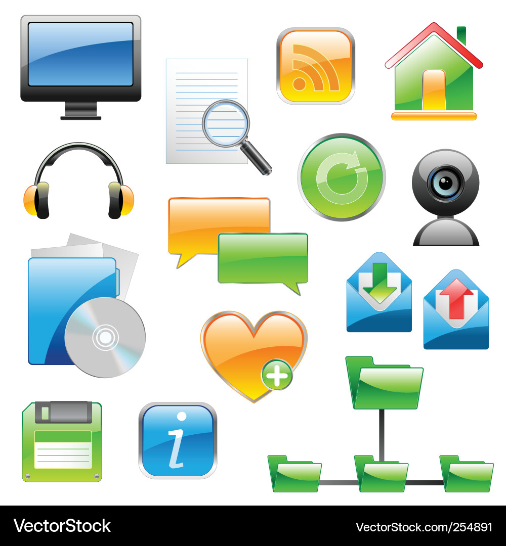 Web Icon Set - Digital Toolkit vector image