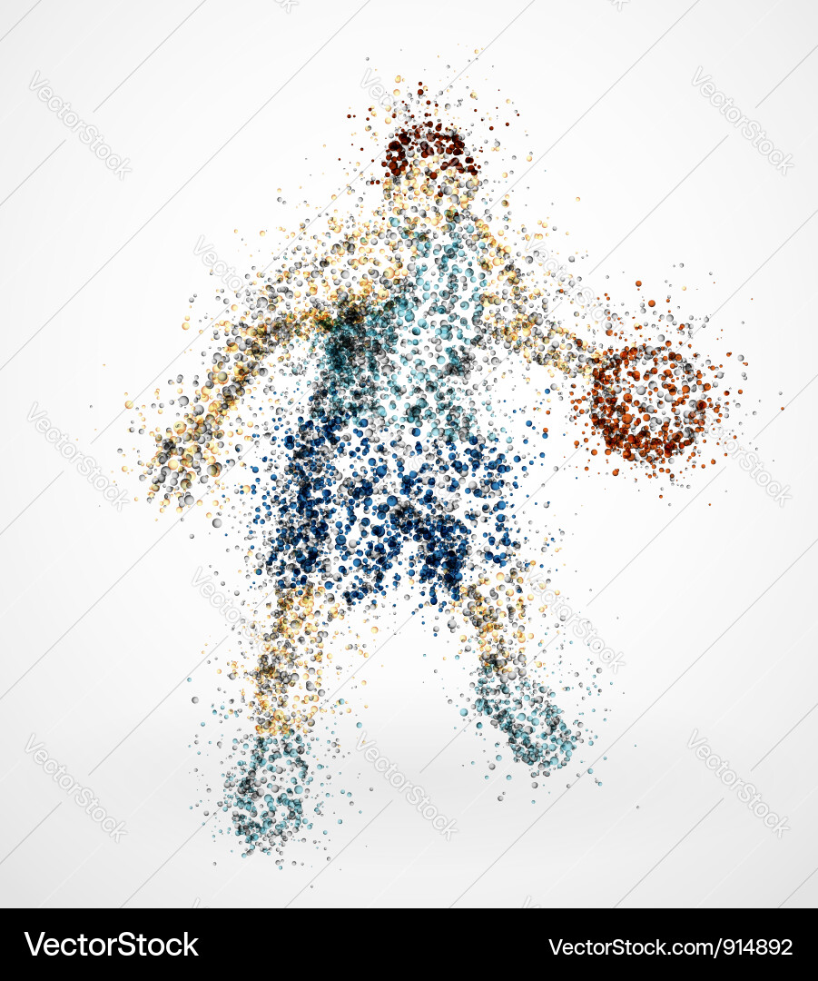 Abstract Basketball Silhouette Vector Image