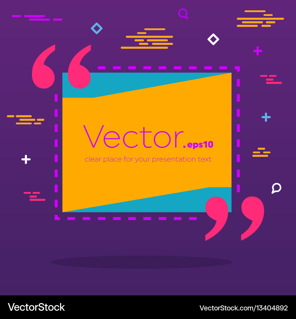 Abstract concept empty speech square quote Abstract concept empty speech square quote Vector Image