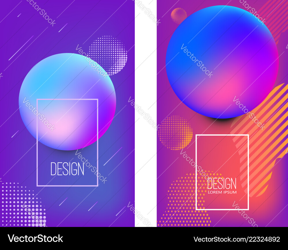 Abstract Gradient Banner Templates vector image
