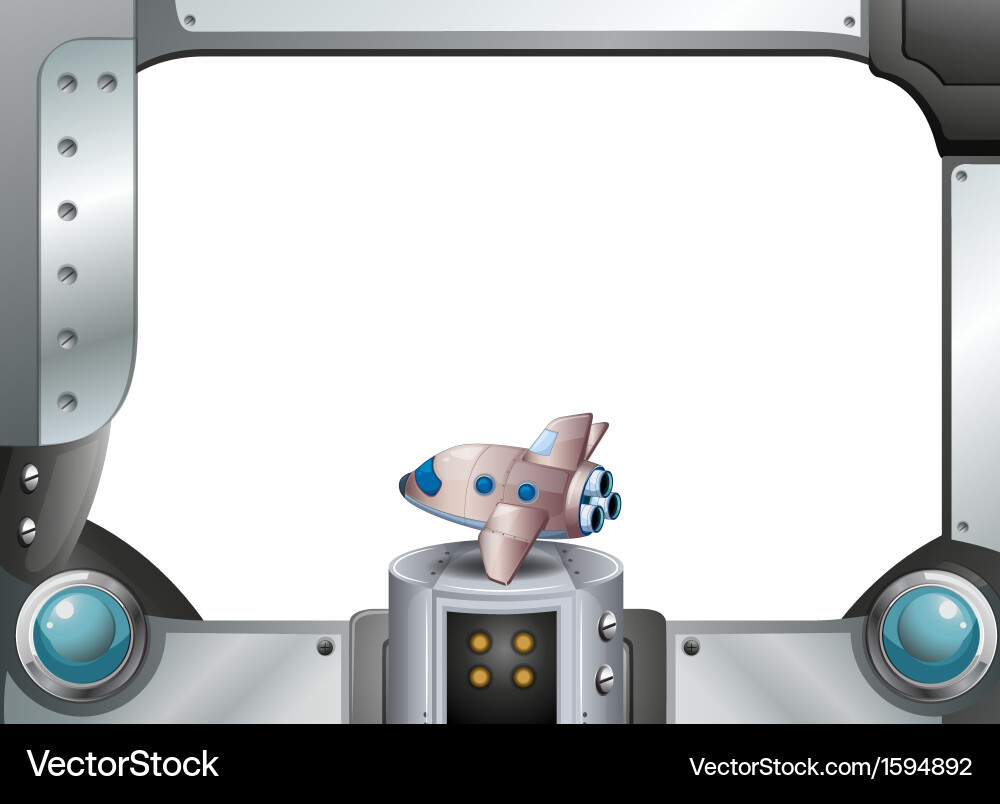An empty template with a metal frame Vector Image
