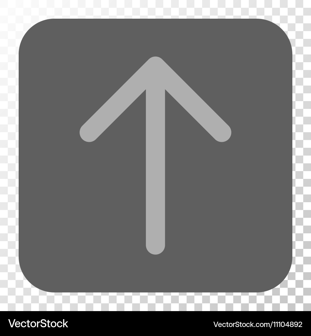 Arrow up rounded square button vector image