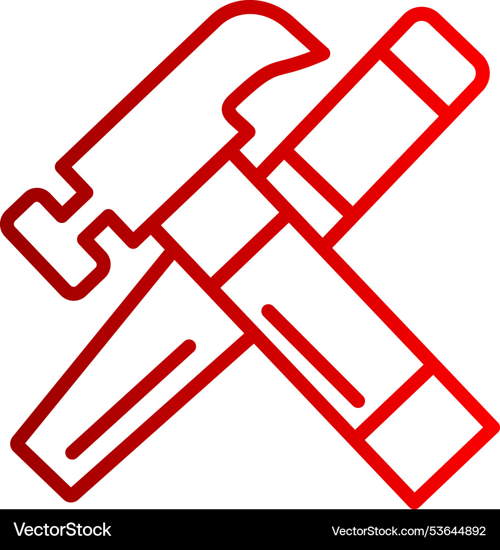 Chisel line gradient icon Vector Image