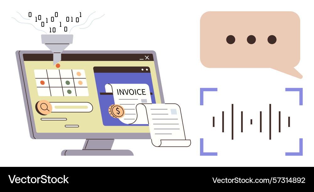 Digitale Automatisierung im Workflow mit Daten Digitale Automatisierung im Workflow mit Daten vektorbild
