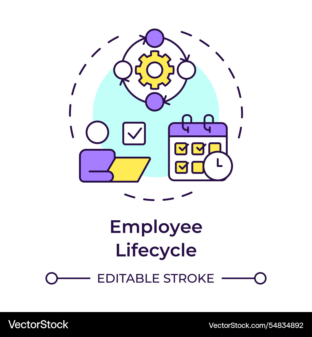 Employee performance management multi color Employee performance management multi color vector image