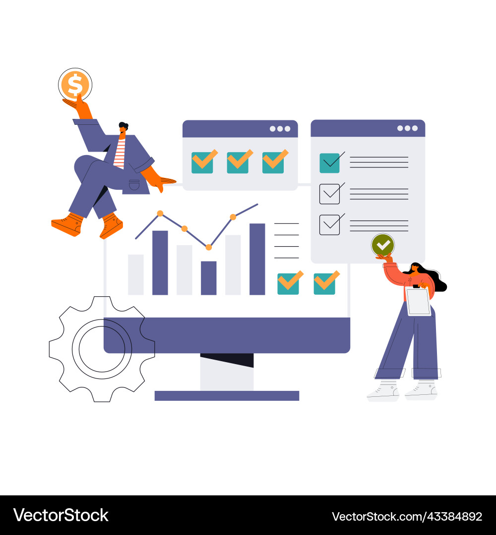 Flat design statistical and data analysis Flat design statistical and data analysis vector image